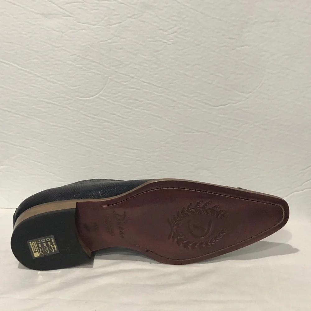 Duca shoes Italian leather navy point toe oxford